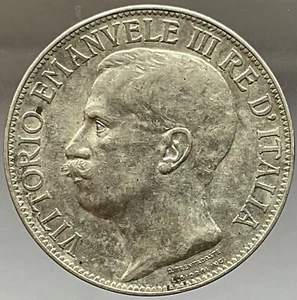 2 LIRE 1861-1911 CINQUANTENARIO MONETA ARGENTO RE VITTORIO EMANUELE III° - Picture 1 of 6
