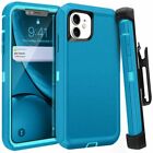 For iPhone 12 Mini 12 Pro Max Shockproof Defender Case Screen Protector & Clip