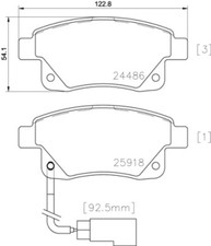Brembo brake lining set disc brake prime line p 24 066 for Ford Transit bus