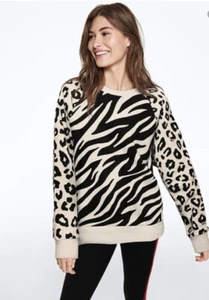 Legging Universitario Victorias Secret VS Rosa Animal Crew Leopardo Cebra XS Nuevo - Imagen 1 de 4