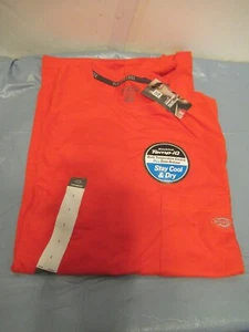 DICKIES FAST DRY Shirt Mens LARGE L ORANGE OUTDOORS WORK POCKET UV NWT - Picture 1 of 3