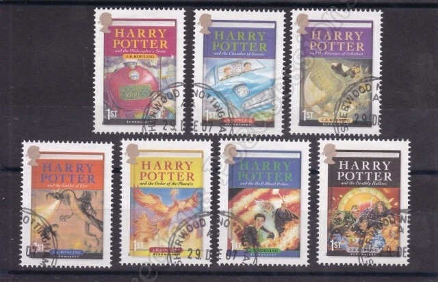 GB SG 2750-2756 USED STAMP SET STRIP 2007 Harry Potter  - Image 1 of 1