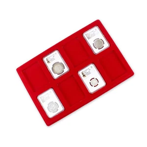 8CT Display Tray Storage Case Box for NGC PCGS Graded Trading Coin Slab Holder - Bild 1 von 4