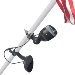 Flag Pole Light Solar Powered House Pole Mounted Flag Light Mounting Bracket Fit - Picture 1 of 8