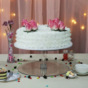 1 16" Tier Acrylic Birthday Party Catering Display Cake Stand Decorations Events - Picture 1 of 7