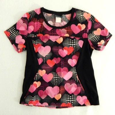 Cherokee Scrubs Woman's Medium Heart Print - Image 1 of 4