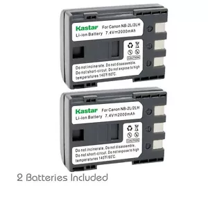 2x Kastar Battery for Canon NB-2L EOS 350D 400D Digital Rebel XT XTi - Picture 1 of 4