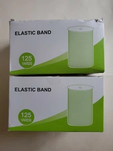 Elastic Bands 125 Yards, White Strip( 100pcs), 2 Boxes, New, Made In China - Picture 1 of 5