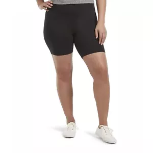 NWT Women HUE High Waist Blackout Cotton Bike Shorts, Color Black, Size XS - Picture 1 of 5