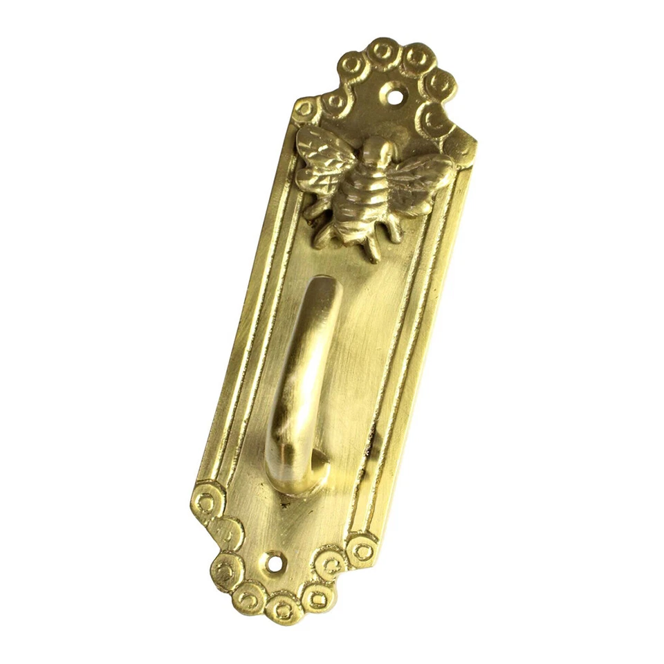 Brass 12cm Bee Door Hook Wall Hanger Storage Organiser Home/Room Decor Gold - image 1 of 1