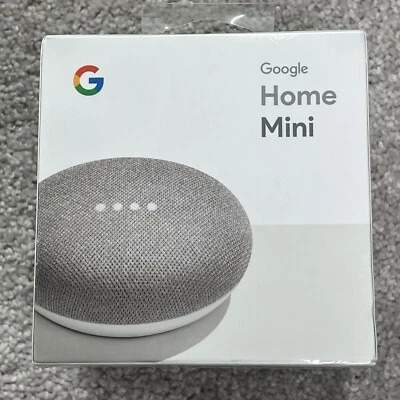 Google Home Mini Smart Speaker Assistant - Chalk (GA00210-US) New Sealed - Image 1 of 4