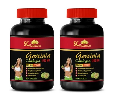 natural antioxidant - GARCINIA CAMBOGIA 1240mg - weight 2 Bottle 120 Capsules - Image 1 of 4