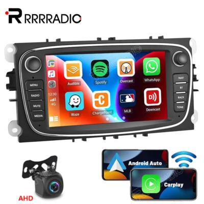 Für Ford Galaxy Focus MK2 Mondeo C S Max Android 13 Autoradio Carplay NAVI + Kam - Bild 1 von 4