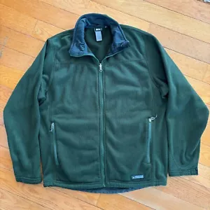 REI Jacket Full Zip Fleece Mens L Polartec Ribbed Stretch Cozy Outdoor Green - Picture 1 of 10