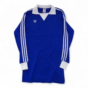 Adidas Blue Shirt Jersey Size L Template West Germany Football 70/80s RARE! - Picture 1 of 10