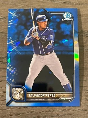 2022 Bowman Chrome Sapphire Salvador Perez #80 Kansas City Royals  (A) - Image 1 of 2
