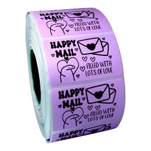 Happy Mail Thank You Stickers - Handmade, Small Shop & Online Retailer 2" - Picture 1 of 15