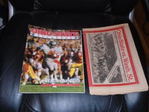 1985 WASHINGTON STATE AT OHIO STATE COLLEGE FOOTBALL PROGRAM EX-MINT - Picture 1 of 2