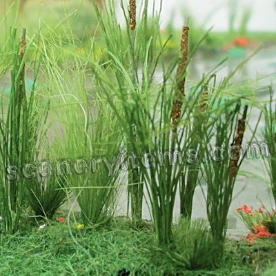  MP SCENERY 24 Cattails HO Scale Architectural Water Plants Trees Railroad - Image 1 of 2