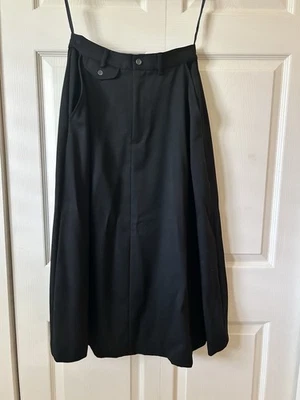 Maxi falda negra vintage de lana para mujer Ralph Lauren línea A 10 Foto 1 de 4