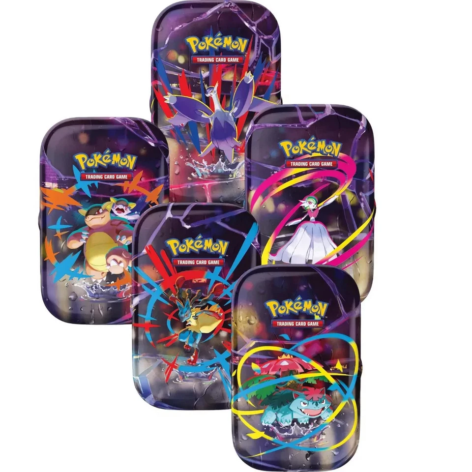 NEW SEALED Pokemon TCG Mega Evolution Mega Heroes Mini Tins Set Of 5 All Arts - Image 1 of 1