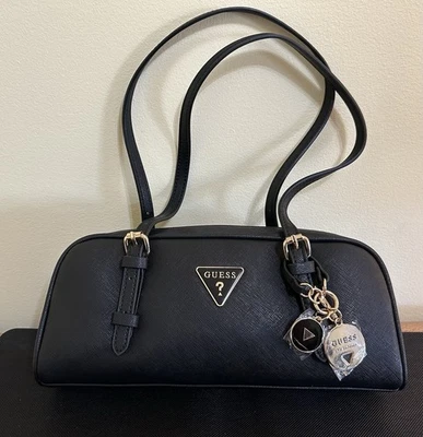 Guess Women’s Black Shoulder Bag With Gold Hardware NWT - Image 1 of 4