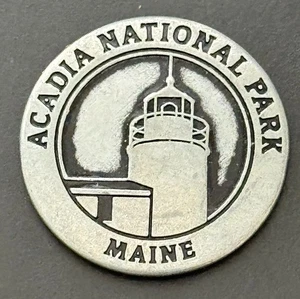 Moneda Ficha Faro Cabeza Puerto Bass Parque Nacional Acadia Maine - Imagen 1 de 2