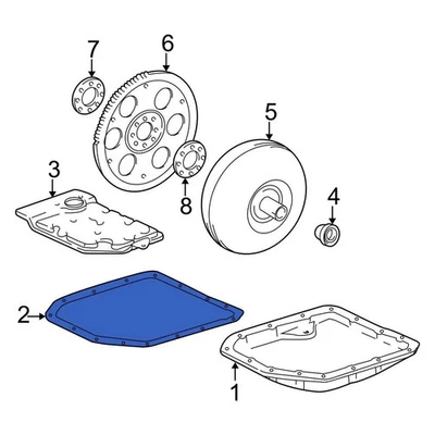 For Toyota Camry 1990-2001 Toyota 3516832010 Transmission Oil Pan Gasket - Image 1 of 3