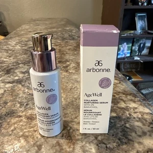 Arbonne AgeWell Collagen Nurturing Serum With 2% Bakuchiol Collagen 1 oz NEW - Picture 1 of 7