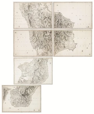 Antique Map "Six untitled maps of Calabria" (Italy) Rizzi-Zannoni, 1794-1812 - Image 1 of 4