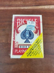 Vintage Bicycle Rider Back RED Playing Cards Poker 808 SEALED Made in USA - Picture 1 of 6