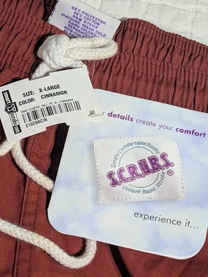 🔥 NEW S.C.R.U.B.S. Scrub Pants Men's XL Tall Cinnamon Rust Color NWT Pockets 🩺 - Image 1 of 4