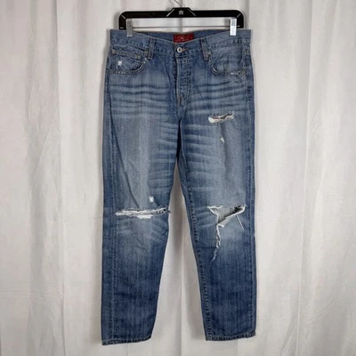 Lucky Brand Women's Jeans Size 4/27 Dylan Boyfriend Blue Denim Distressed - Image 1 of 4