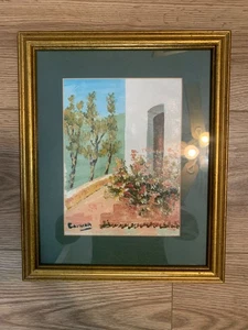 Pintura Escena Callejera Pueblo Español Firmado Carman — Torremolinos España - Imagen 1 de 6