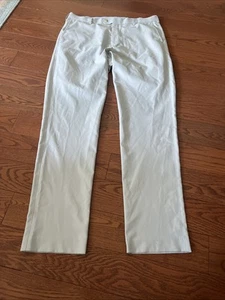 Peter Millar Pants Mens 36x34 Khaki Performance Golf Travel Chino MF18EB78FB - Picture 1 of 10