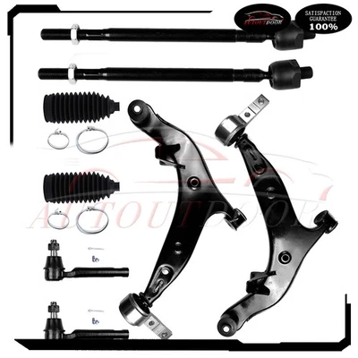 8Pcs Front Control Arm Tie Rod & Rack Bellow Fit For 2004-07 08 09 Nissan Quest - Image 1 of 4
