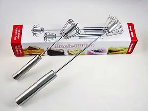 10" + 14" 2in1 Manual Stainless Steel Push Magic Miracle Whisk Mini sports 4 set - Picture 1 of 1