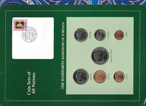 Coin Sets of All Nations Jordan 1978-1984 UNC 1/4 Dinar 1981 1 Fil 1984