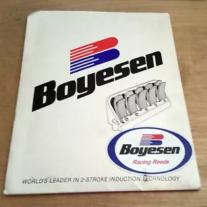 Boyesen Racing Reeds Sales Pamphlet Manual - Outboard Motors - 1980's - Bild 1 von 2