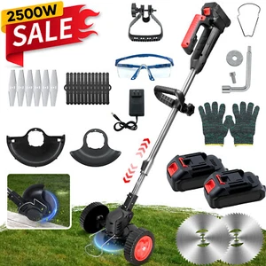 36000mAh Electric Cordless Grass String Trimmer Lawn Edger Weed Wacker Cutter - Picture 1 of 17