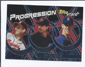 2001 TOPPS STARS Progression  RANDY JOHNSON / WARREN SPAHN / RYAN ANDERSON