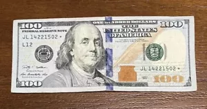 $100 Dollar Star Note JL 14221502* - Picture 1 of 2