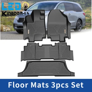 3D Molded Floor Mats For 2018-2025 Honda Odyssey Front & Rear All Weather Liners - Picture 1 of 13