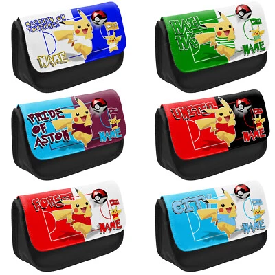 Football Pencil Case Pokemon School Stationary Bag Boys Kids Personalised Gift - Image 1 of 4