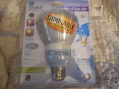 2 GE Reveal 63522 Dimmable 15 watt Daylight Indoor Floodlight Light Bulb - Image 1 of 2