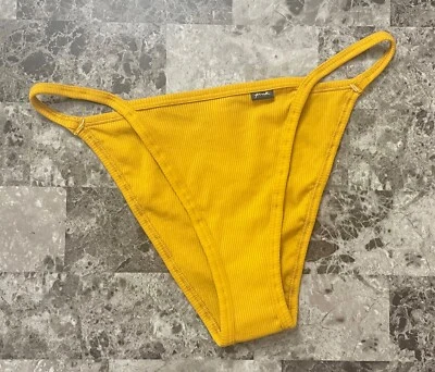 NUEVO CON ETIQUETAS BRAGAS DE BIKINI VICTORIA'S SECRET ROSA CALÉNDULA BRILLO ACANALADO PIERNA ALTA CUERDA Foto 1 de 3