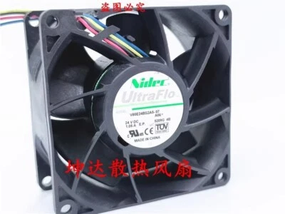 NIDEC V80E 24BS2A5-07 8038 24V 1.05A 4-Wire Cooling Fan - Image 1 of 4
