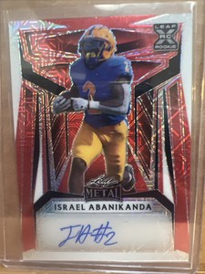 2023 Leaf Metal Draft  Rookie Auto Israel Abanikanda #2/2 Jets
