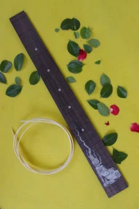 New Rosewood Guitar Fretboard 24 fret 25.5inch Mermaid Inlay Guitar Fingerboard - Picture 1 of 4