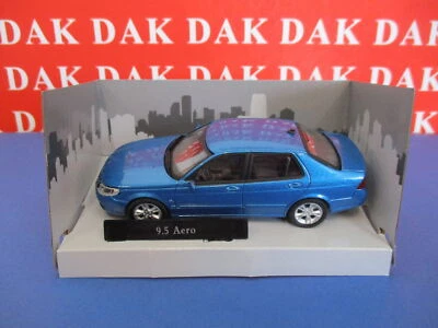 Die cast 1/43 Modellino Auto Saab 9.5 Aero Blue Met. 1998 by Cararama - Immagine 1 di 4